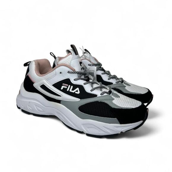 FILA Recollector Athletic SNEAKERS White Black Pink Women New with tags Fila Recollector women\'s athletic sneakers white black pink 10
